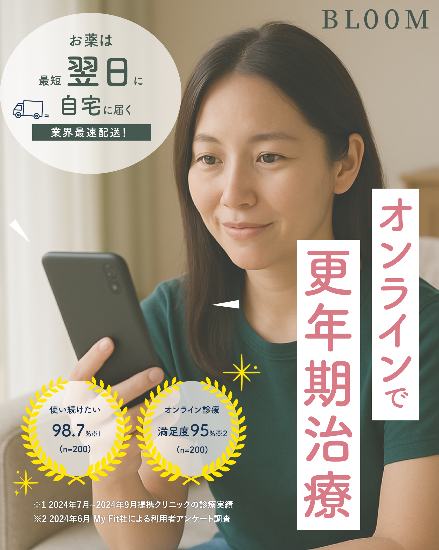 BLOOM オンラインで更年期診療 - 自宅で受けられる専門医療