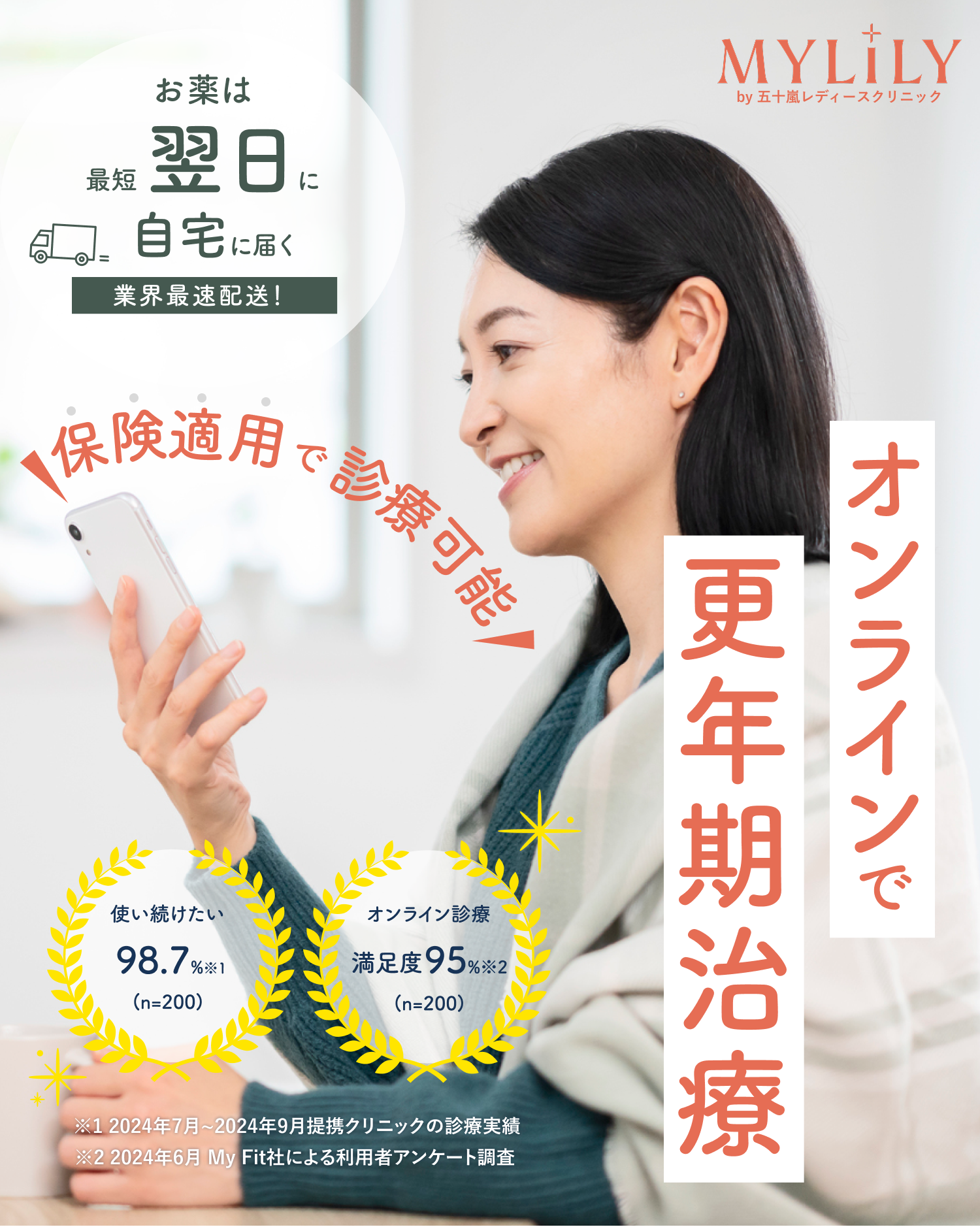 MYLILY オンラインで更年期診療 - 自宅で受けられる専門医療 保険診療対応